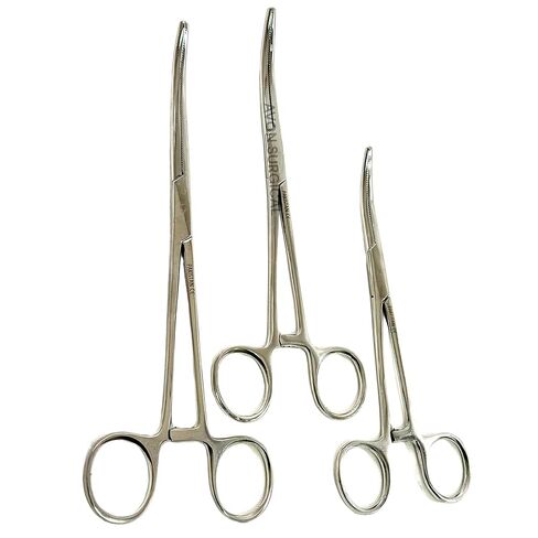 3 Pack - Hemostat Forceps Curved Serrated 6" + 8" + 10" Ratchet Locking Mechanism Clamping Tissue Forceps Ideal for Nurses, Fishing, Crafts and Hobby in Kuwait
