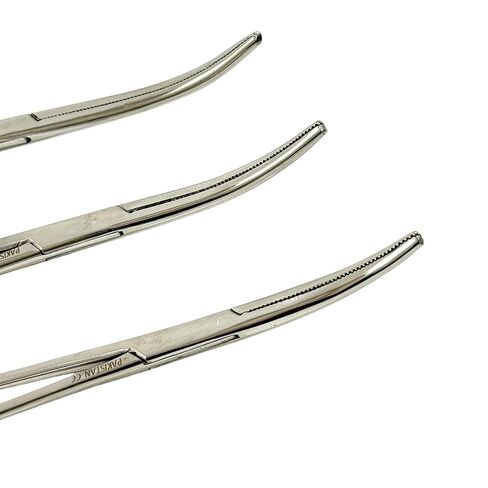 3 Pack - Hemostat Forceps Curved Serrated 6" + 8" + 10" Ratchet Locking Mechanism Clamping Tissue Forceps Ideal for Nurses, Fishing, Crafts and Hobby in Kuwait