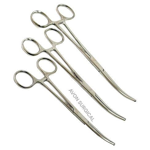 3 Pack - Hemostat Forceps Curved Serrated 6" + 8" + 10" Ratchet Locking Mechanism Clamping Tissue Forceps Ideal for Nurses, Fishing, Crafts and Hobby in Kuwait