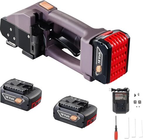 آلة ربط Electric Vevor ، مقابل 0.39 "-0.75" PP Pet Straps ، أداة نطاقات كهربائية محمولة مع شاشة رقمية ، أداة ربط أوتوماتيكية تعمل بالبطارية 2 × 4000 مللي أمبير في التغليف للبطارية. in Kuwait