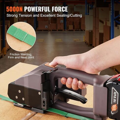 آلة ربط Electric Vevor ، مقابل 0.39 "-0.75" PP Pet Straps ، أداة نطاقات كهربائية محمولة مع شاشة رقمية ، أداة ربط أوتوماتيكية تعمل بالبطارية 2 × 4000 مللي أمبير في التغليف للبطارية. in Kuwait