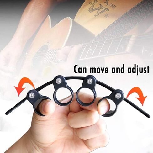 Adjustable Finger Expander, Guitar Finger Expansion Finger Exerciser Guitar Beginner Finger Expander for Piano Guitar Musical Instrument Accessories(Black/Man) in Saudi Arabia