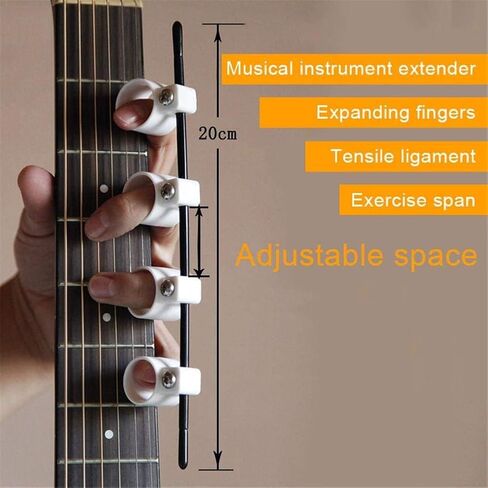 Adjustable Finger Expander, Guitar Finger Expansion Finger Exerciser Guitar Beginner Finger Expander for Piano Guitar Musical Instrument Accessories(Black/Man) in Saudi Arabia