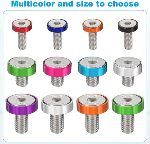 PATIKIL M8 Finish Countersunk Washer Kit, 20 Set Aluminum Alloy Flat Cup Head Screw Bolt Gasket for Mechanical Accessories Parts DIY Models, Wine Red in Saudi Arabia