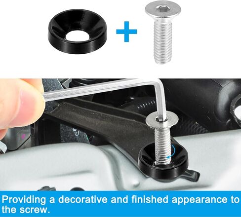 PATIKIL M8 Finish Countersunk Washer Kit, 20 Set Aluminum Alloy Flat Cup Head Screw Bolt Gasket for Mechanical Accessories Parts DIY Models, Wine Red in Saudi Arabia