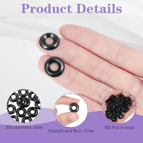 100pcs #8 غسالات سوداء للبراغي ، غسالة المسمار للمعادن للاستخدام الصناعي ، 304 غسالات كوب من الفولاذ المقاوم للصدأ للبراغي in Kuwait