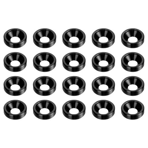 Harfington 20pcs countersunk غسالة M5 سبيكة الألومنيوم المخلوطة الغسالات ، حشيات المسمار لأجزاء الملحقات الميكانيكية ، الوردي in Saudi Arabia