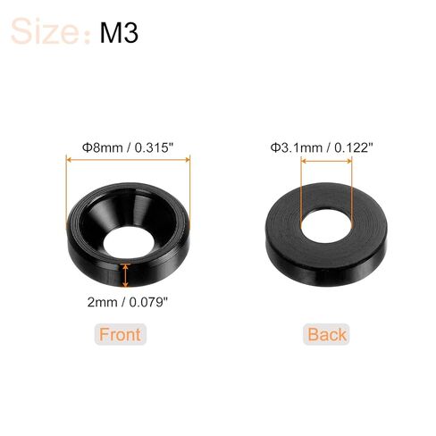 Harfington 20pcs countersunk غسالة M5 سبيكة الألومنيوم المخلوطة الغسالات ، حشيات المسمار لأجزاء الملحقات الميكانيكية ، الوردي in Saudi Arabia