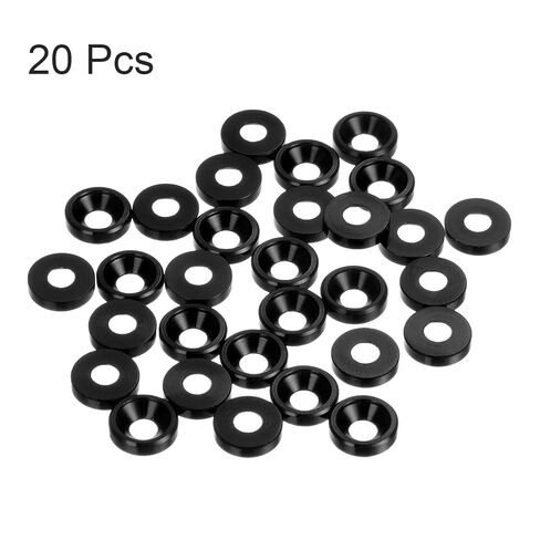 Harfington 20pcs countersunk غسالة M5 سبيكة الألومنيوم المخلوطة الغسالات ، حشيات المسمار لأجزاء الملحقات الميكانيكية ، الوردي in Saudi Arabia