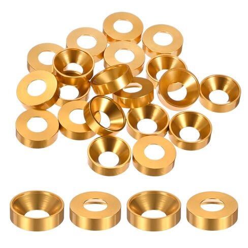 20-Pack M8 Countersunk Finish Washers, Hole Dia 0.31"/8mm Alloy Aluminum Finish Cup Washer Screw Head Gasket for Industrial/Screw RC/Car/Motorcycle/Mechanical Parts [Black] in Kuwait