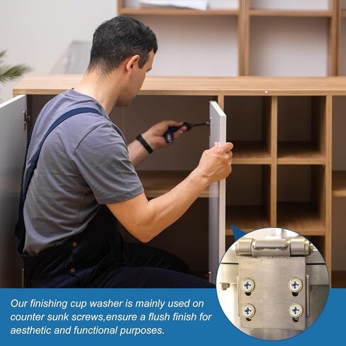 20-Pack M8 Countersunk Finish Washers, Hole Dia 0.31"/8mm Alloy Aluminum Finish Cup Washer Screw Head Gasket for Industrial/Screw RC/Car/Motorcycle/Mechanical Parts [Black] in Kuwait