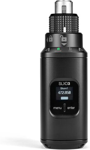 Shure SLXD35 المحمولة نظام الإضافات اللاسلكية الرقمية المحمولة مع جهاز إرسال سداد SLXD3 ومستقبل SLXD5 أحادي القناة | G58 Band (SLXD35-G58) in Saudi Arabia