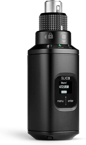 Shure SLXD35 المحمولة نظام الإضافات اللاسلكية الرقمية المحمولة مع جهاز إرسال سداد SLXD3 ومستقبل SLXD5 أحادي القناة | G58 Band (SLXD35-G58) in Saudi Arabia