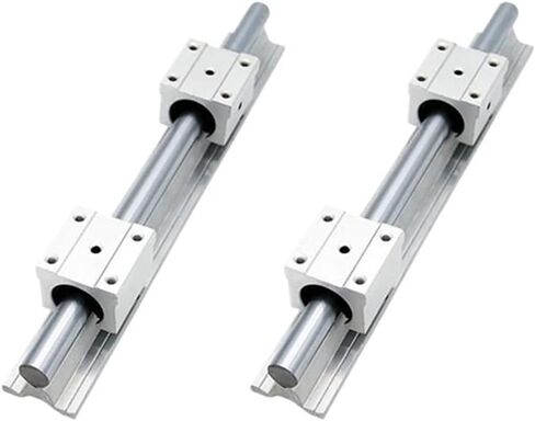 2pcs SBR10 SBR12 SBR16 SBR20 SBR25 Linear Guide SBR-UU Slider Bracket Suitable for CNC Parts XYZ Axis 3D Router(2SBR20 4UU,300mm) in Saudi Arabia
