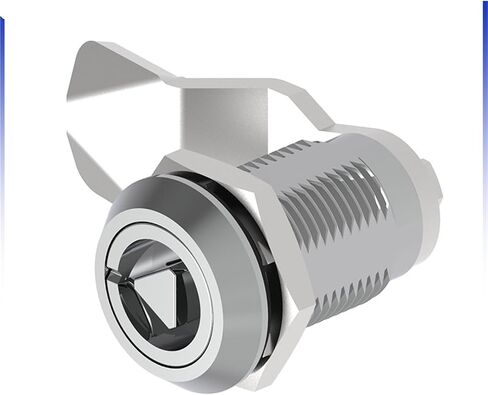 Triangular Cylinder Tubular Key Cabinet Small Flat Cam Lock Chrome Keyed Latch Tongue A6301 1Pcs(32mm) in Saudi Arabia