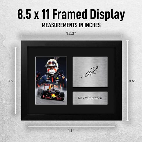 HWC Trading Max Verstappen Formula 1 GIFTS Printed Motographicucture Motagograph for F1 Formula 1 Racing Fans - US Letter Leful in Saudi Arabia