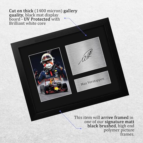 HWC Trading Max Verstappen Formula 1 GIFTS Printed Motographicucture Motagograph for F1 Formula 1 Racing Fans - US Letter Leful in Saudi Arabia