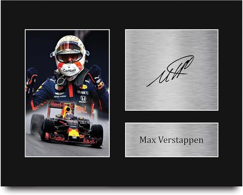 HWC Trading Max Verstappen Formula 1 GIFTS Printed Motographicucture Motagograph for F1 Formula 1 Racing Fans - US Letter Leful in Saudi Arabia