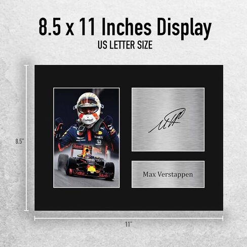 HWC Trading Max Verstappen Formula 1 GIFTS Printed Motographicucture Motagograph for F1 Formula 1 Racing Fans - US Letter Leful in Saudi Arabia