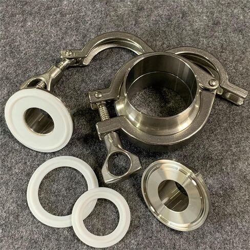 2PCS DN10 -DN200 DIN Standard 3/4 "1.5" 2 "-8" TRI Clamp PTFE Seanitary Seal Gasket Brew (DN40) in Kuwait