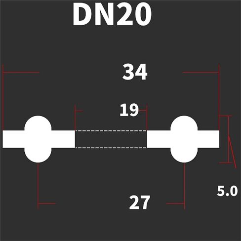 2pcs DN10-DN200 DIN Standard 3/4" 1.5" 2" -8" Tri Clamp PTFE Sanitary Seal Gasket Strip Homebrew(DN20) in Saudi Arabia