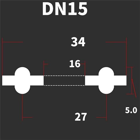 2pcs DN10-DN200 DIN Standard 3/4" 1.5" 2" -8" Tri Clamp PTFE Sanitary Seal Gasket Strip Homebrew(DN20) in Saudi Arabia