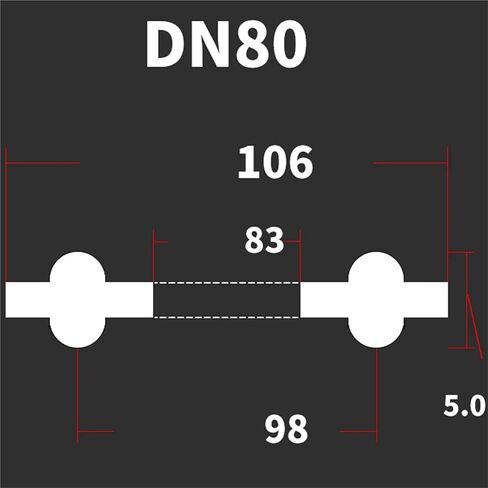 2pcs DN10-DN200 DIN Standard 3/4" 1.5" 2" -8" Tri Clamp PTFE Sanitary Seal Gasket Strip Homebrew(DN20) in Saudi Arabia