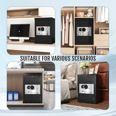 Home Safe box with Smart Alarm System and Silencing Biometric Safe, 2.7 Cubic Feet small safes for home, 16.53 X 14.17 X 20.47 Inches. in Kuwait