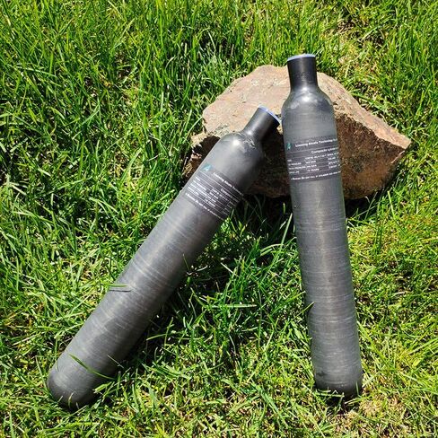 Generic 0.7L 700cc 30Mpa 300Bar 4500Psi Carbon Fiber Cylinder HPA Tank Thread M18*1.5, Matte Black in Kuwait