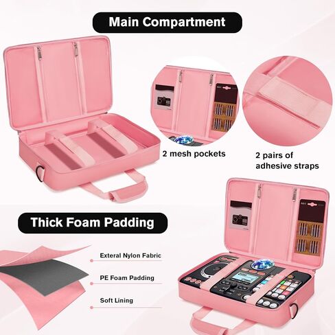 DJ Controller Case Soft Pated Carriyng Bage متوافق مع DDJ 200 / FLX2 / WEGO3 / AKAI MK3 / MASCHINE MIKRO MK3 / DJ Control INPULSE 200 / Starlight / Party Mix 2 / DJ2GO2 Touch (Pink) in Saudi Arabia