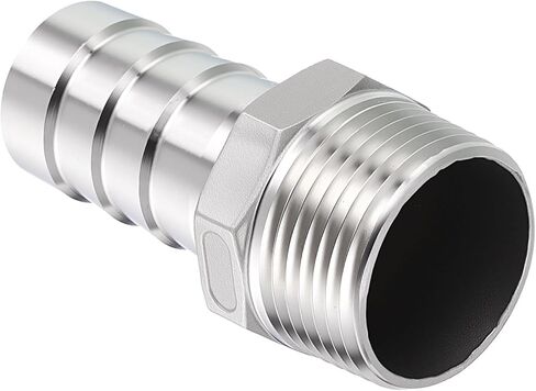 Pack of 2 Stainless Steel Hose Barbs Fittings 3/8" Hose Barbs to 1/8" NPT Male Fittings in Saudi Arabia