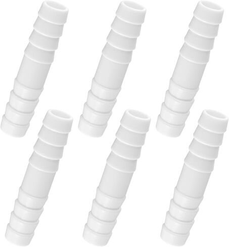 6 PCS خرطوم البلاستيك تركيب بارب ، 1/2 "× 1/2" موصلات أنابيب أبيض شبكية شائكة محول الاتحاد in Kuwait