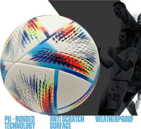Thermo Bonded Polyurethane Soccer Ball Size 5 – Professional Grade PU Material, USA Quality Outdoor Sports, Premium Size 5 Soccer Ball for Training & Competitive Matches in Kuwait