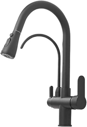 رافعة أسود غير لامع للمطبخ سحب الرش 360 مرشح مياه الدوران الصنب in Kuwait