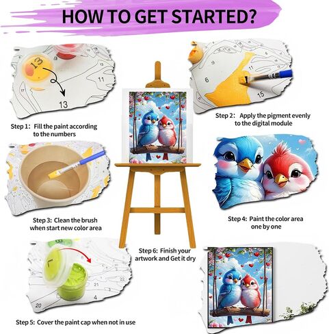 YALKIN Paint by Number for Adult Kits, DIY Oil Painting Kits for Adults Beginners on Canvas for Home Wall Decor Gifts 16x20 inch/40X50CM (No Frame) in Saudi Arabia