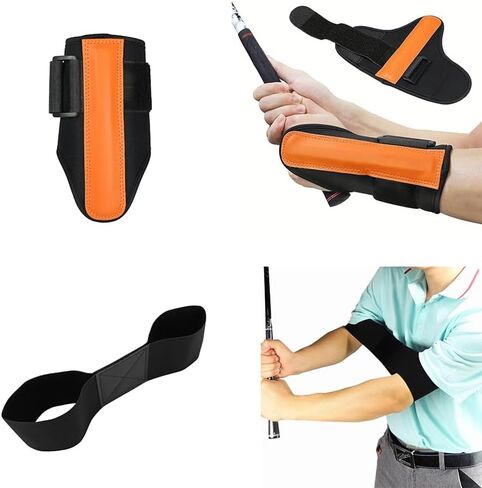 Golf Swing Training Kit with Wrist Stabilizer & Arm Support Band - Improve Posture, Accuracy & Power for Men Women Golfers in Kuwait