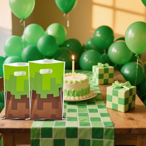Yzzhaoo 30pcs Pixel Party Party Favors ، لعبة فيديو Goodie Bag مع مقابض لحفل عيد الميلاد موضوع Candy Treat Acags in Kuwait