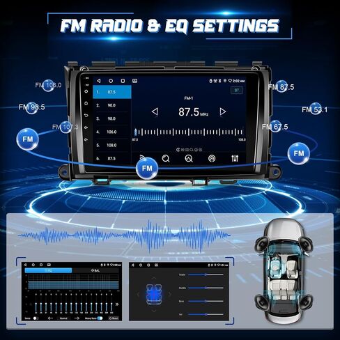 ستيريو Radio Android Car Radio لـ Toyota Sienna 2011 2012 2013 2014 Carplay Wireless Android Auto - Leadfan 9 Inch IPS Touch Screen for Sienna Head Unit Bluetooth/FM/GPS/WiFi/SWC/split in Kuwait