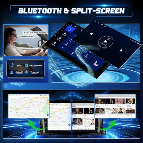ستيريو Radio Android Car Radio لـ Toyota Sienna 2011 2012 2013 2014 Carplay Wireless Android Auto - Leadfan 9 Inch IPS Touch Screen for Sienna Head Unit Bluetooth/FM/GPS/WiFi/SWC/split in Kuwait