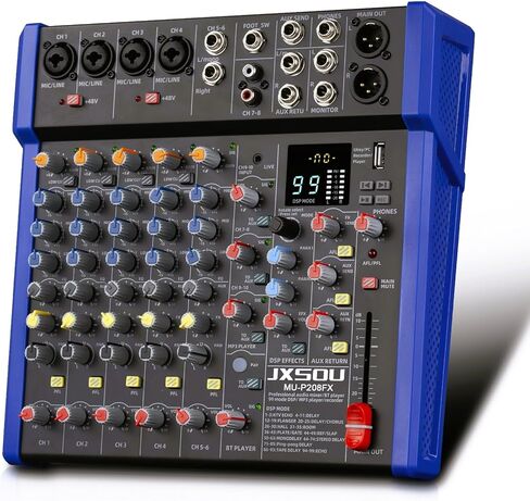خلاط DJ ، خلاط استوديو Bluetooth Sudio 10-channel ، الخلاط ، XLR Microphone Jack Professional مع 99 DSP Effec in Kuwait