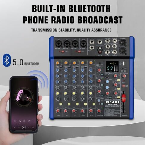 خلاط DJ ، خلاط استوديو Bluetooth Sudio 10-channel ، الخلاط ، XLR Microphone Jack Professional مع 99 DSP Effec in Kuwait