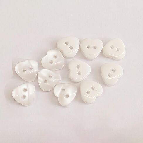 20 PCS Heart Multi-Color 2 Holes Resin Buttons Clothing Decoration Sewing Scrapbooking Card Making DIY in Saudi Arabia