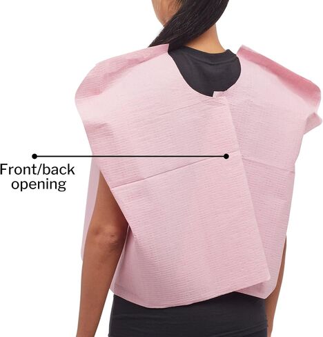 McKesson Exam Capes [100 Count] Tissue/Poly/Tissue, Disposable Medical Gowns, Front/Back Opening without Closure, Mauve in Saudi Arabia