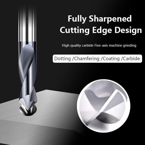2-12mm Shank Spot Drill 90 Degrees Chamfer Mill Stub Starting Location Center Bit CNC Router Bit Milling Cutter Carbide End Mill(NANO BLUE Coated,12x12x75L) in Kuwait