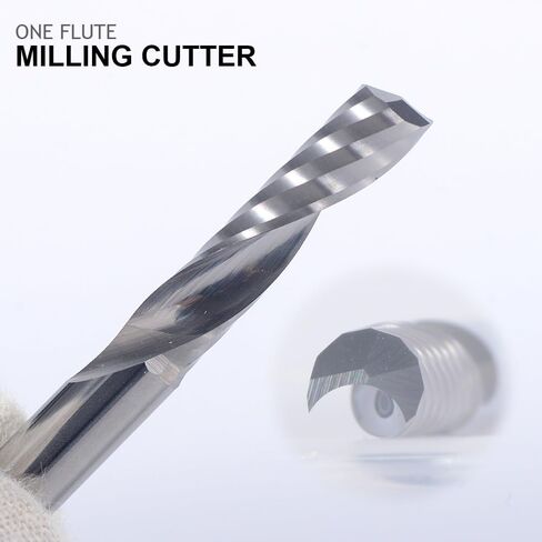 10pcs 3.175mm 4mm 5mm 6mm 8mm 10mm 12mm snank single flute mlicing milling cutter cnc end mill bit bit for acrylic wood up (8x62x100l) in Kuwait