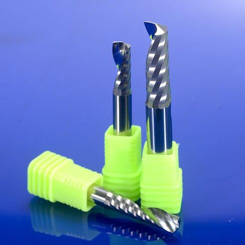 10pcs 3.175mm 4mm 5mm 6mm 8mm 10mm 12mm snank single flute mlicing milling cutter cnc end mill bit bit for acrylic wood up (8x62x100l) in Kuwait