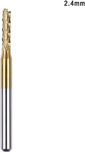 0.8mm-3.175mm Shank Coated Carbide Milling Cutter Engraving Edge Cutter CNC Router Bits End Mill for PCB Machine(2.4mm) in Kuwait