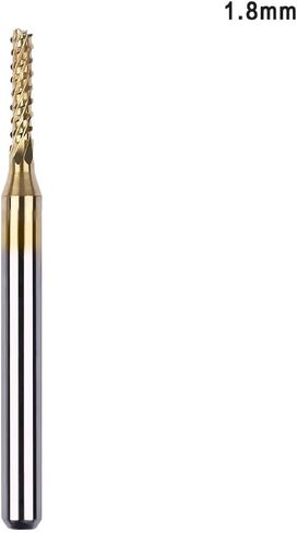 0.8mm-3.175mm Shank Coated Carbide Milling Cutter Engraving Edge Cutter CNC Router Bits End Mill for PCB Machine(2.4mm) in Kuwait