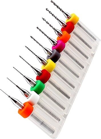 Zjchao Micro Drill ، 10 قطع 0.3-1.2 مم ثنائي الفينيل متعدد الكلور دائرة Tungsten Carbide حفر حفر الحفر مع قطر ساق 1/8 بوصة in Saudi Arabia