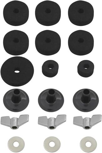 Cymbals Stand Sleeves Felts Pad 18 pcs مع بديل لمكسرات Washer Base Wing for Drum Hi-Hat Cymbal Stand Canner in Kuwait